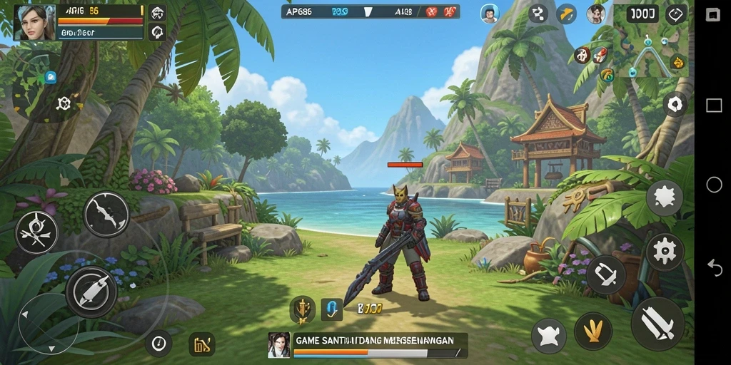 Tampilan gameplay AP686 yang ceria dan menarik.