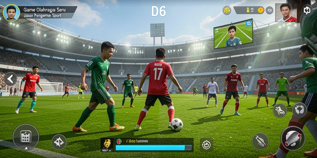 Tampilan gameplay D06 yang menegangkan dan kompetitif di dunia olahraga.