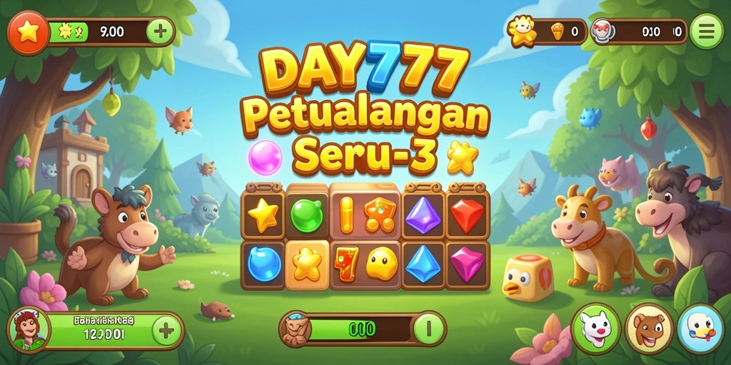 Tampilan gameplay <strong>DAY777</strong> dengan momen seru mencocokkan objek.