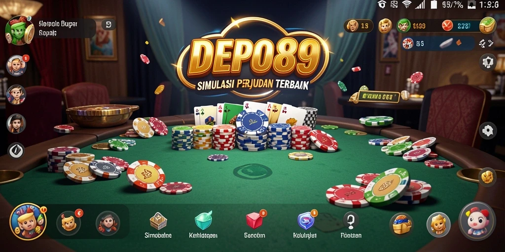 Tangkapan layar gameplay DEPO89 menunjukkan pengalaman simulasi perjudian yang mendalam.
