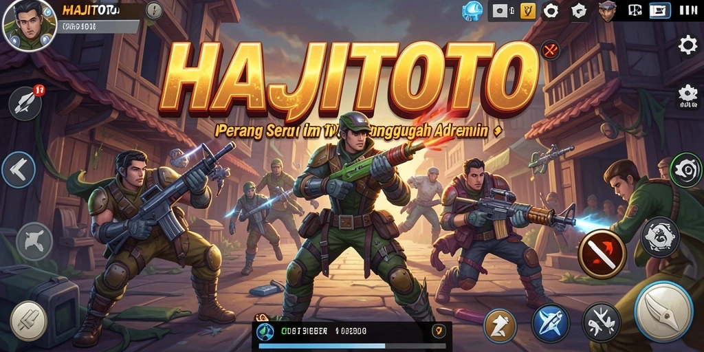 Tangkapan layar gameplay HAJITOTO yang mendebarkan dalam aksi TPS.