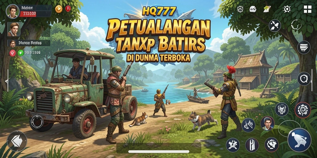 Tampilan gameplay HQ777 yang menakjubkan dalam dunia terbuka.