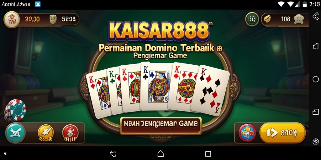 Tampilan gameplay seru di KAISAR888 dengan domino klasik.