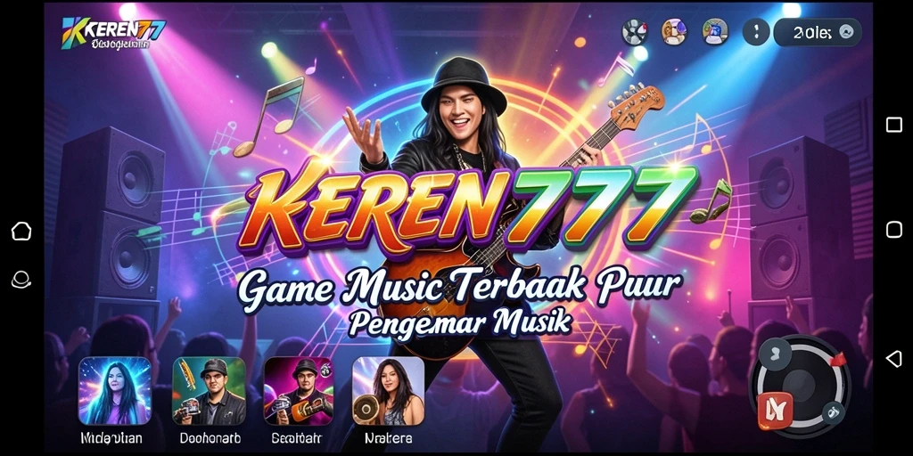 Tampilan gameplay KEREN777 yang menarik dengan berbagai alat musik.