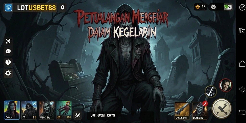Tampilan gameplay menegangkan dengan momen-momen Horror yang mendebarkan di LOTUSBET88.