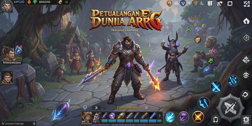Screenshot menampilkan pertarungan epik di dalam gameplay ARPG MPOID.
