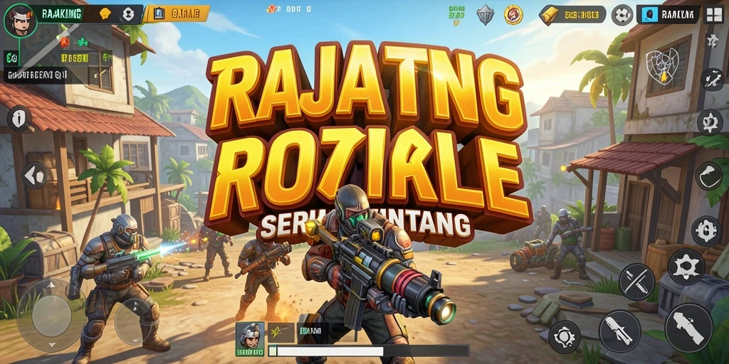 Tampilan gameplay seru dalam RAJAKING, tantangan bertahan hidup yang mendebarkan.