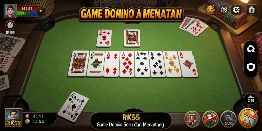 Tampilan gameplay Domino yang seru dan kompetitif.