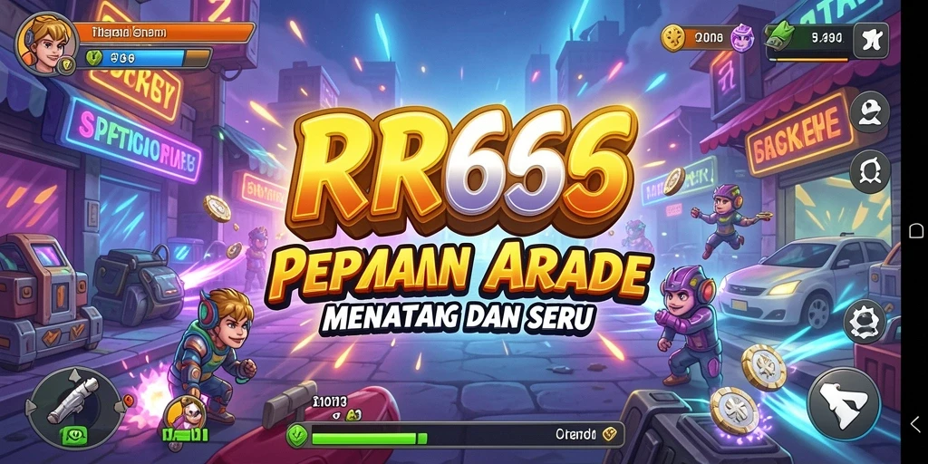 Tangkapan layar utama RR666 menampilkan aksi gameplay Arcade yang mendebarkan.
