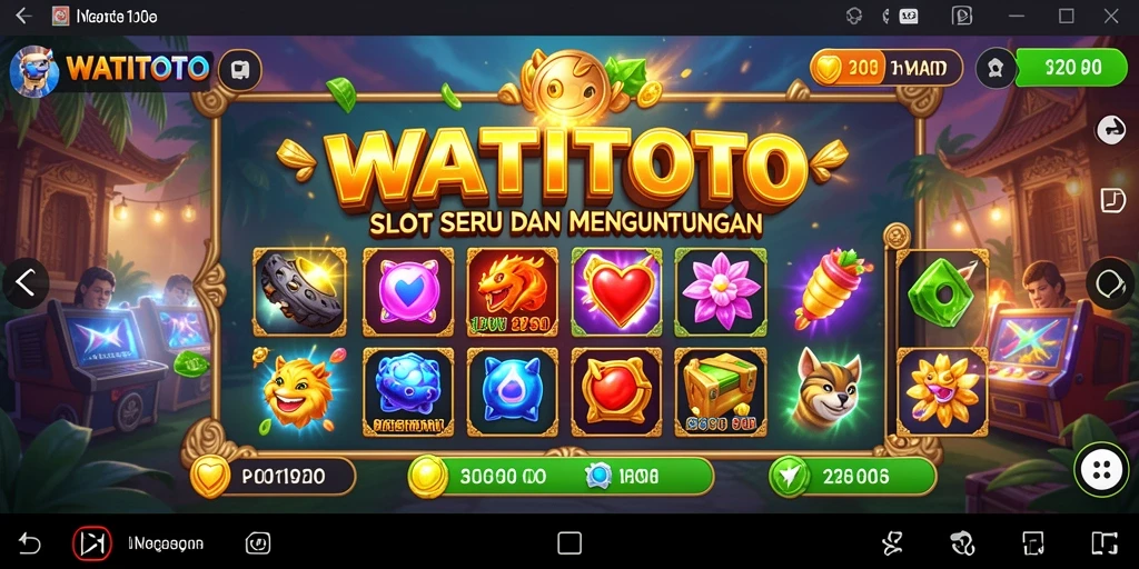 Tampilan gameplay seru WATITOTO dengan mesin slot menarik.