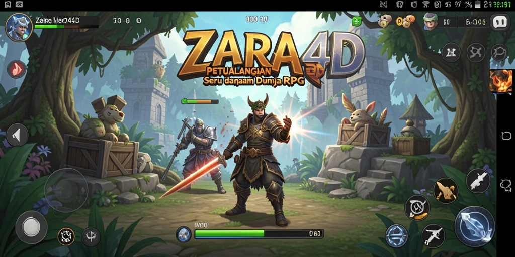 Screenshot ZARA4D menampilkan aksi seru dalam pertarungan RPG yang mendebarkan.